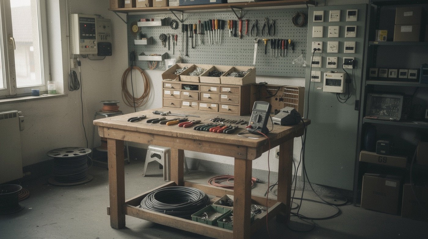 Werkstatt eines Elektrobetriebs